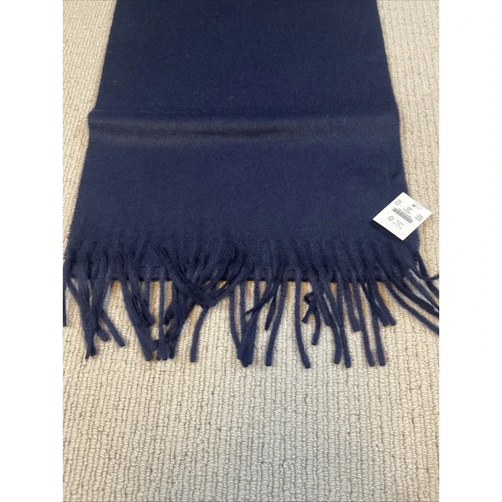 J. CREW Cashmere Blend Navy Scarf NWT